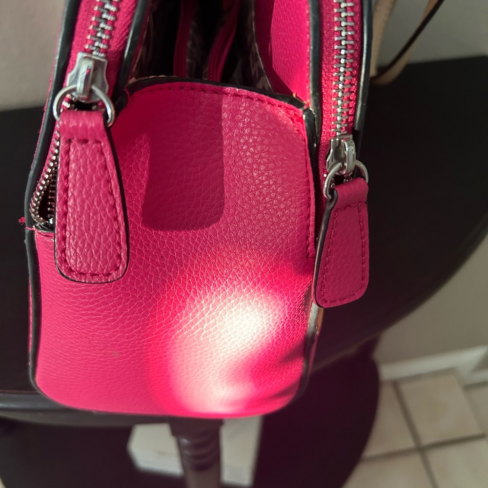 Guess Pink and Tan Satchel - Picture 9 of 16